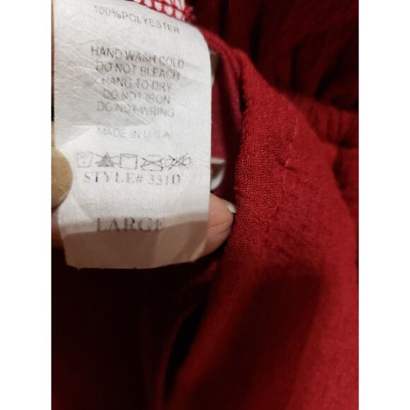 Judith March Women's Red Polyester Pleated One Shoulder Fit & Flare Dress Large - Picture 10 of 11